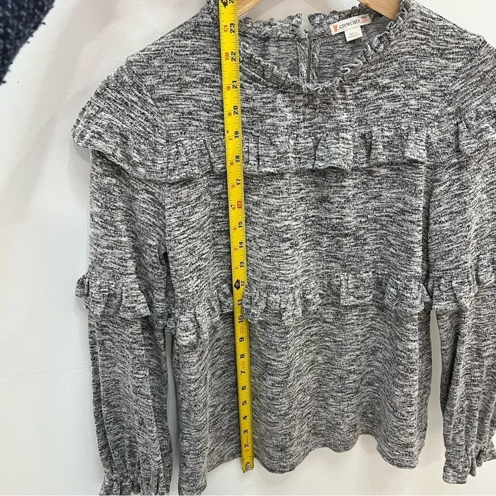 Crew cuts double ruffle top